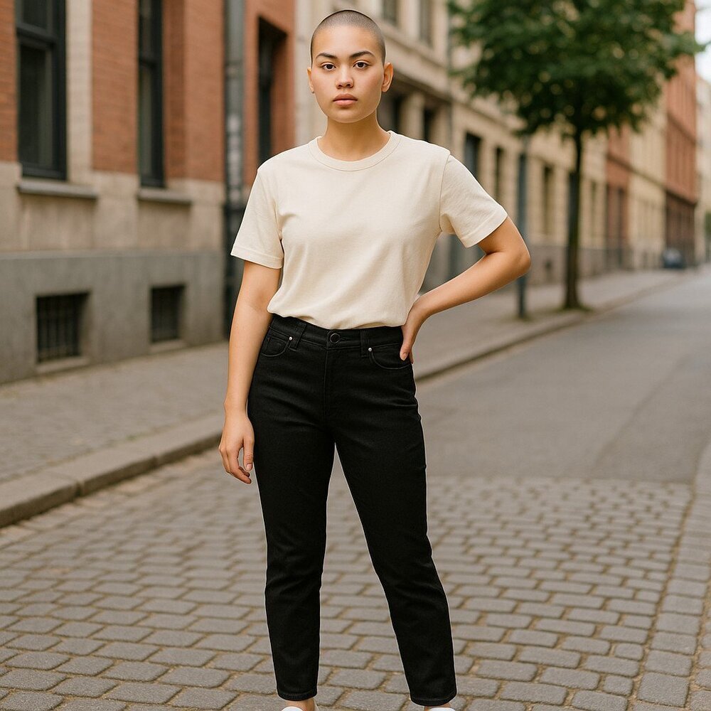 Kut from the Kloth DIANA Skinny Black Velvety Pants Ladies 12 NWT Minimalist
